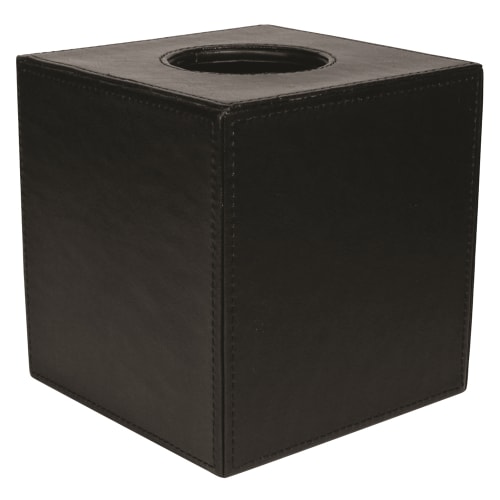 Metro Collection Boutique Tissue Box Cover, Black